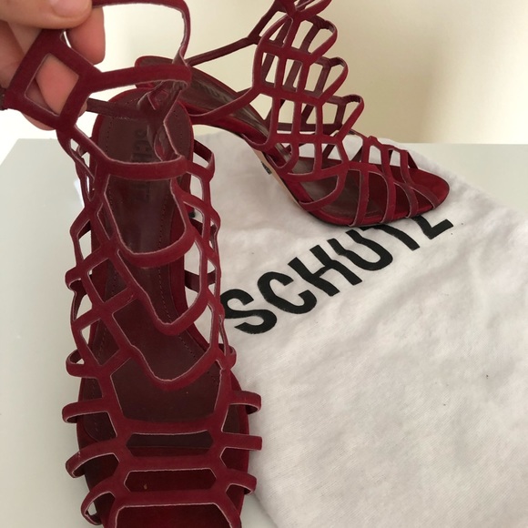 Schutz Heels- Burgundy - Picture 3 of 3